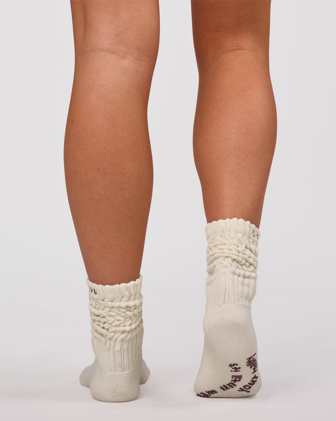 Studio image of Bree Scrunch Sock - Vanilla Bean-Cocoa Powder - view 11