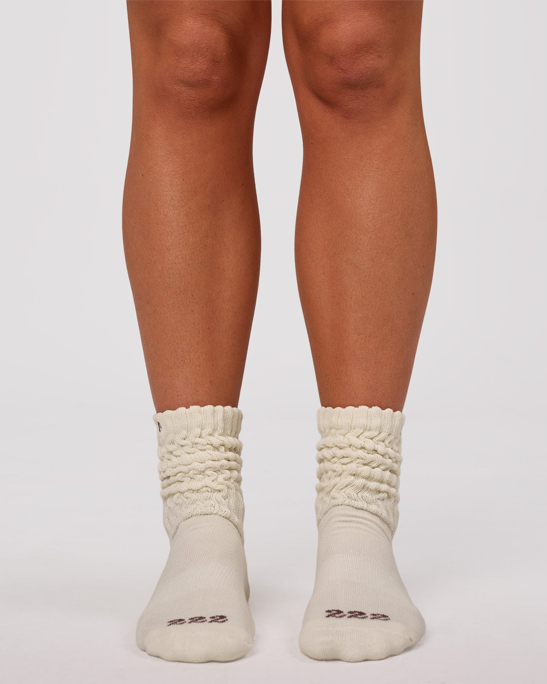 Studio image of Bree Scrunch Sock - Vanilla Bean-Cocoa Powder - view 12