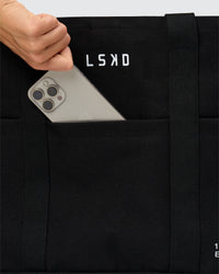 Studio image of Everywhere Canvas Tote - Black-White | Thumbnail Index: 2