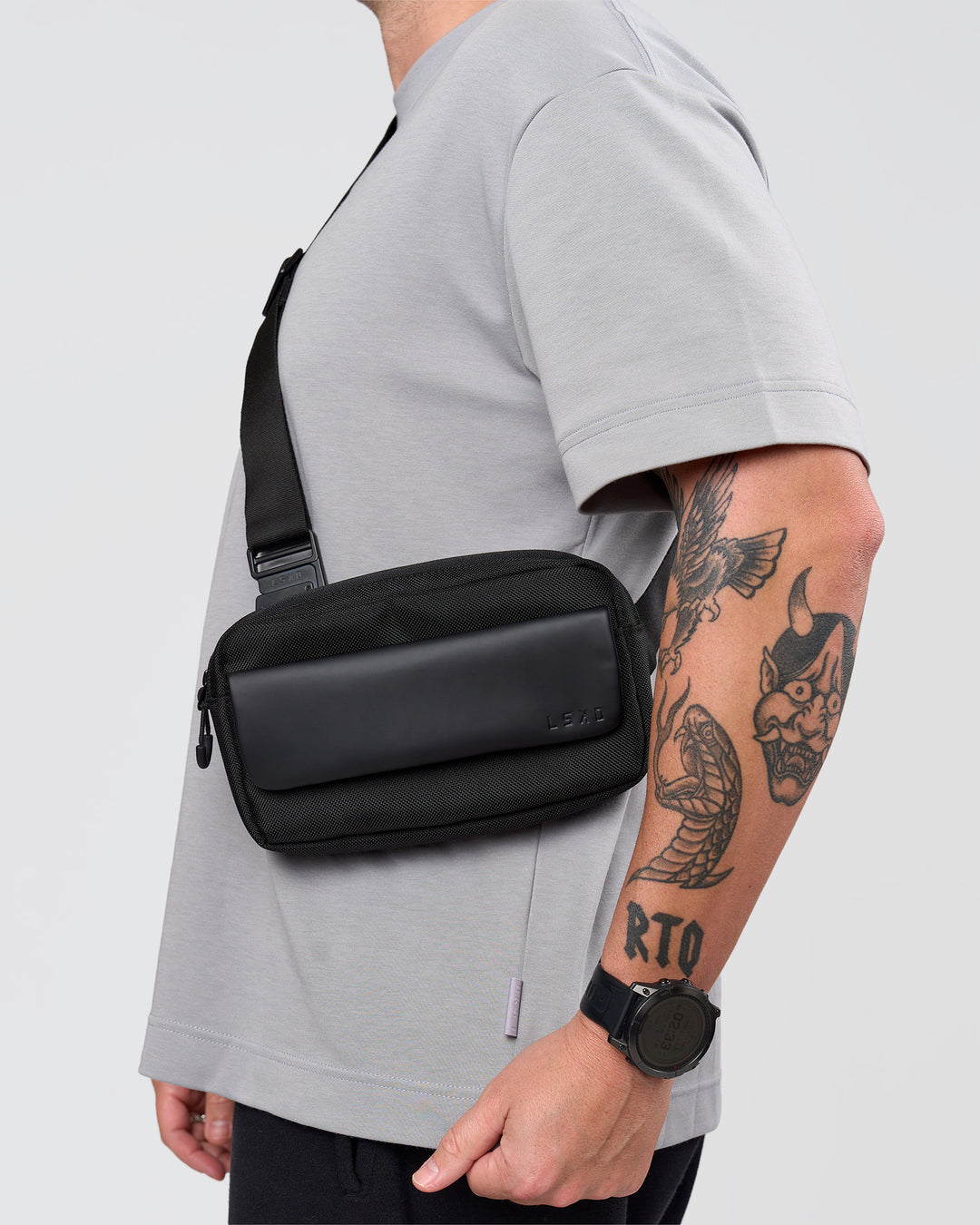 Studio image of Functional Training Crossbody Bag - Black - view 1