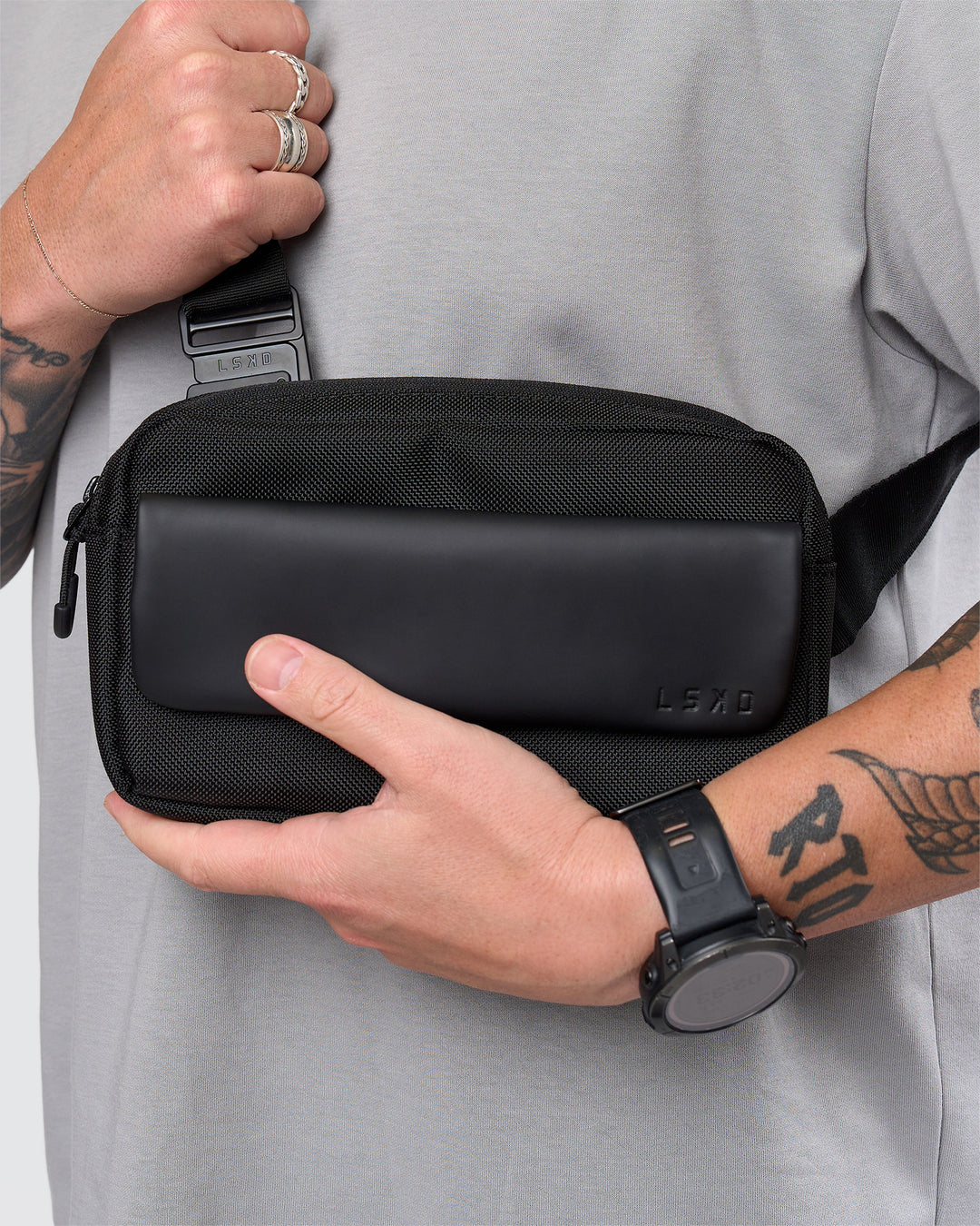 Studio image of Functional Training Crossbody Bag - Black - view 9