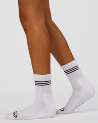 Studio image of Greatest of All Time Quarter Socks - White-Multi | Thumbnail Index: 4