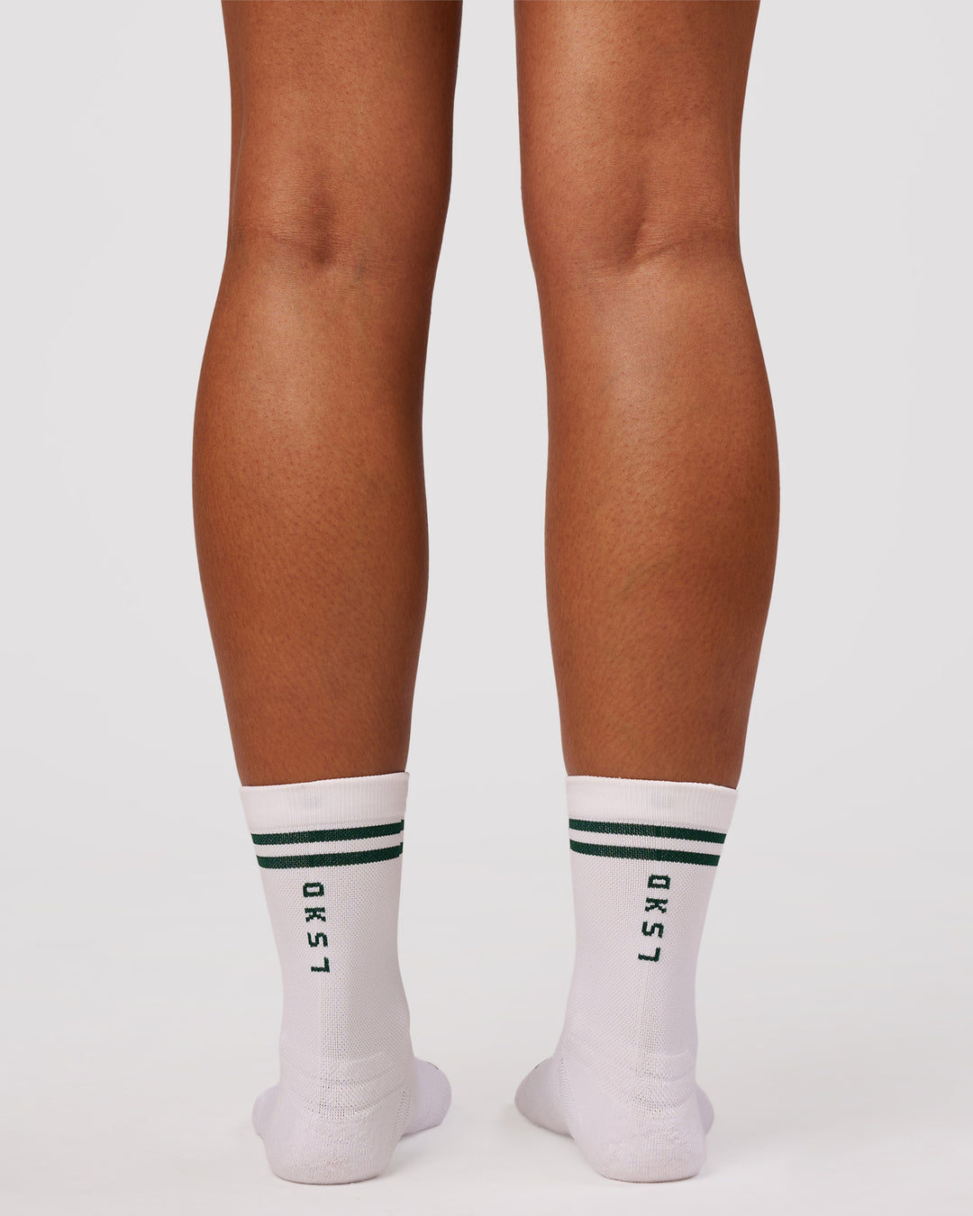 Studio image of Here Now Performance Quarter Socks - Midnight Green - view 4