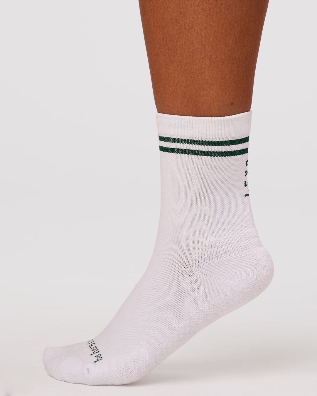 Studio image of Here Now Performance Quarter Socks - Midnight Green - view 5