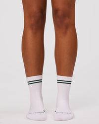 Studio image of Here Now Performance Quarter Socks - Midnight Green | Thumbnail Index: 6