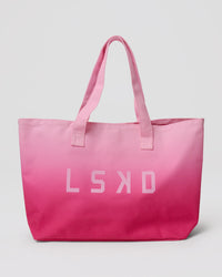 Studio image of Hold It All Canvas Tote - Hot Pink-Ombre | Thumbnail Index: 0