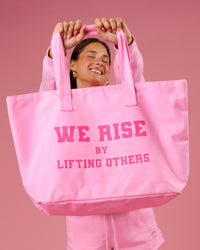 Studio image of Hold It All Canvas Tote - Pink Rose-Ultra Pink | Thumbnail Index: 0