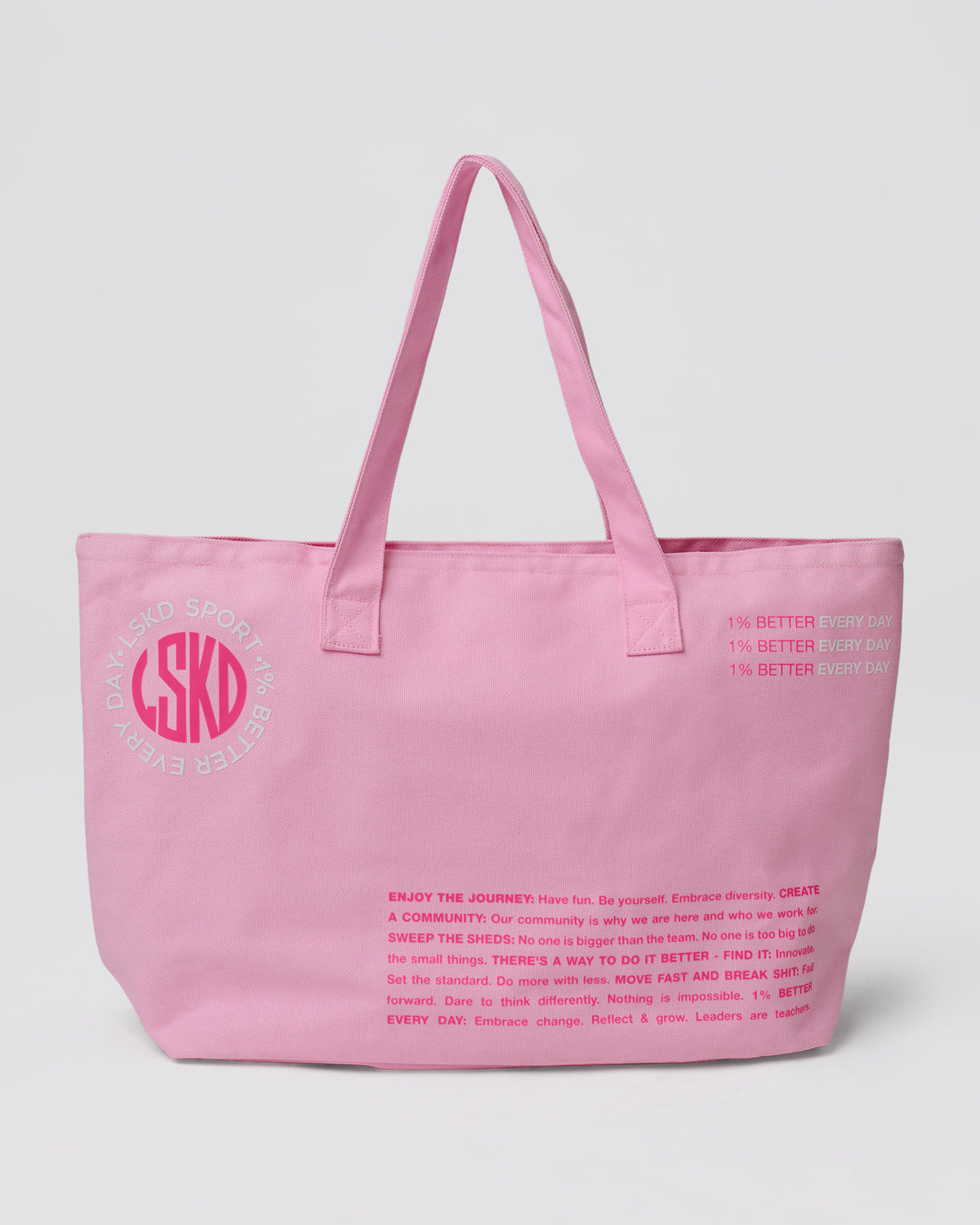 Studio image of Hold It All Canvas Tote - Pink Rose-Ultra Pink