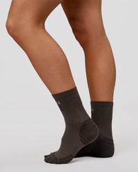 Studio image of Hype Performance Quarter Socks - Onyx-Off White | Thumbnail Index: 2