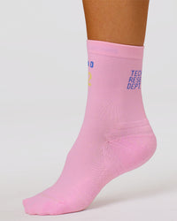 Studio image of Hype Performance Quarter Socks - Pink Rose-Bluebell | Thumbnail Index: 0