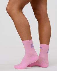 Studio image of Hype Performance Quarter Socks - Pink Rose-Bluebell | Thumbnail Index: 2