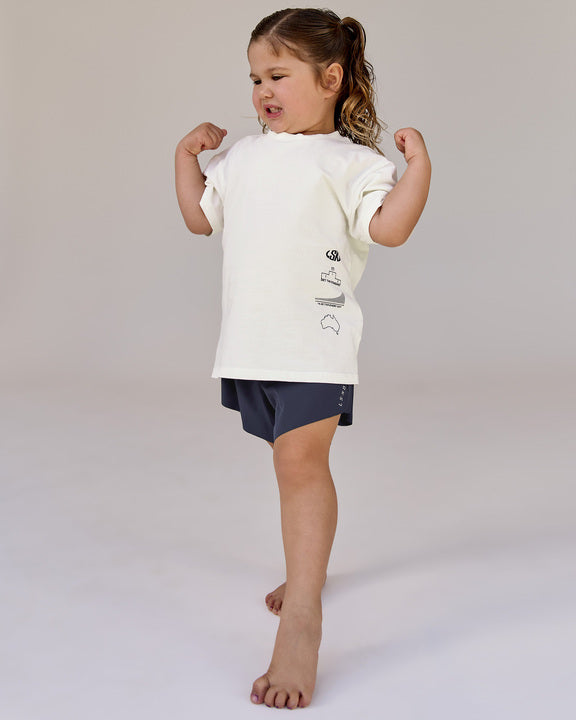 Studio image of Kids Accelerate Run Short - Future Navy - view 2