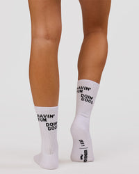 Studio image of Movember x LSKD Crew Socks 3 Pack - White-Black | Thumbnail Index: 7