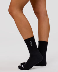 Studio image of Movember x LSKD Crew Socks 3 Pack - White-Black | Thumbnail Index: 8