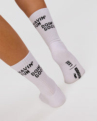 Studio image of Movember x LSKD Crew Socks 3 Pack - White-Black | Thumbnail Index: 13
