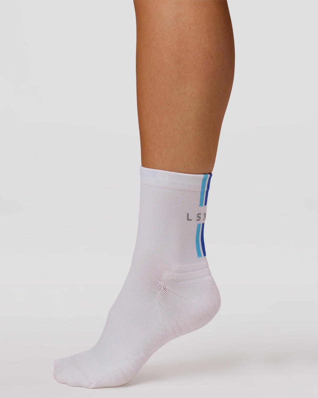 Studio image of Pace Performance Quarter Socks  - White-Open Air - view 2