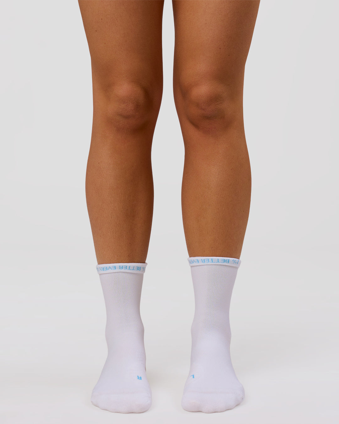 Studio image of Pace Performance Quarter Socks  - White-Open Air - view 4