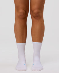 Studio image of Pace Performance Quarter Socks  - White-Open Air | Thumbnail Index: 4
