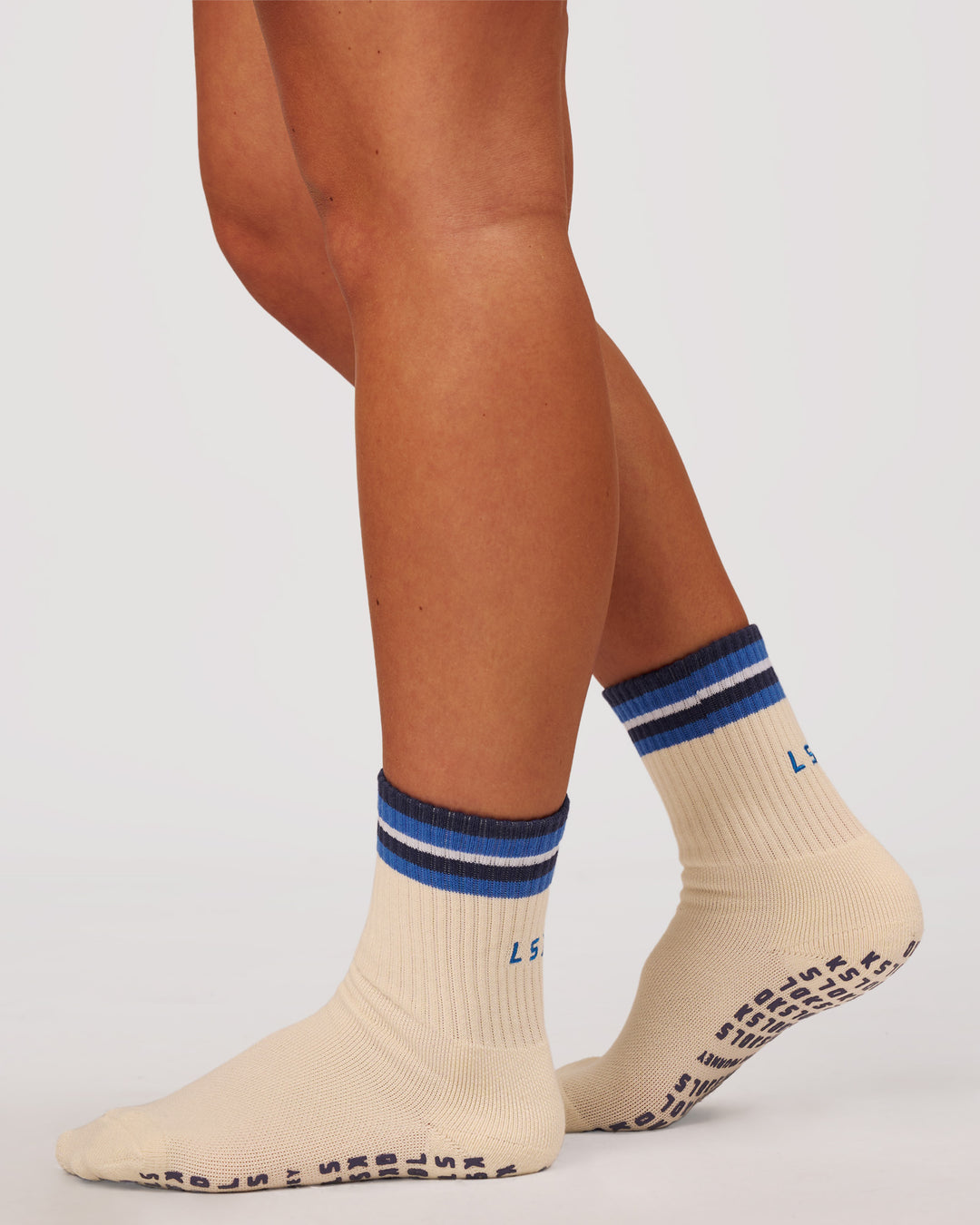 Studio image of Revitalise Pilates Grip Sock 2.0 - Off White-Nightshadow - view 3