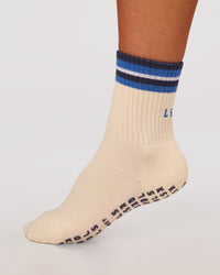 Studio image of Revitalise Pilates Grip Sock 2.0 - Off White-Nightshadow | Thumbnail Index: 3