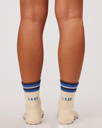 Studio image of Revitalise Pilates Grip Sock 2.0 - Off White-Nightshadow | Thumbnail Index: 5