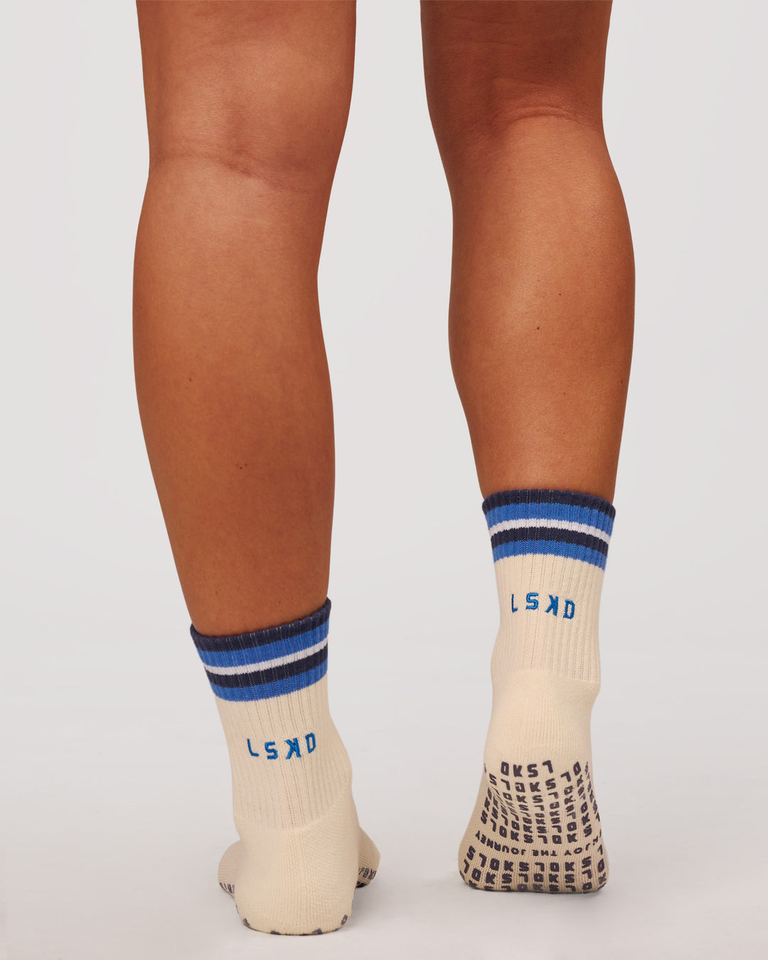 Studio image of Revitalise Pilates Grip Sock 2.0 - Off White-Nightshadow - view 2