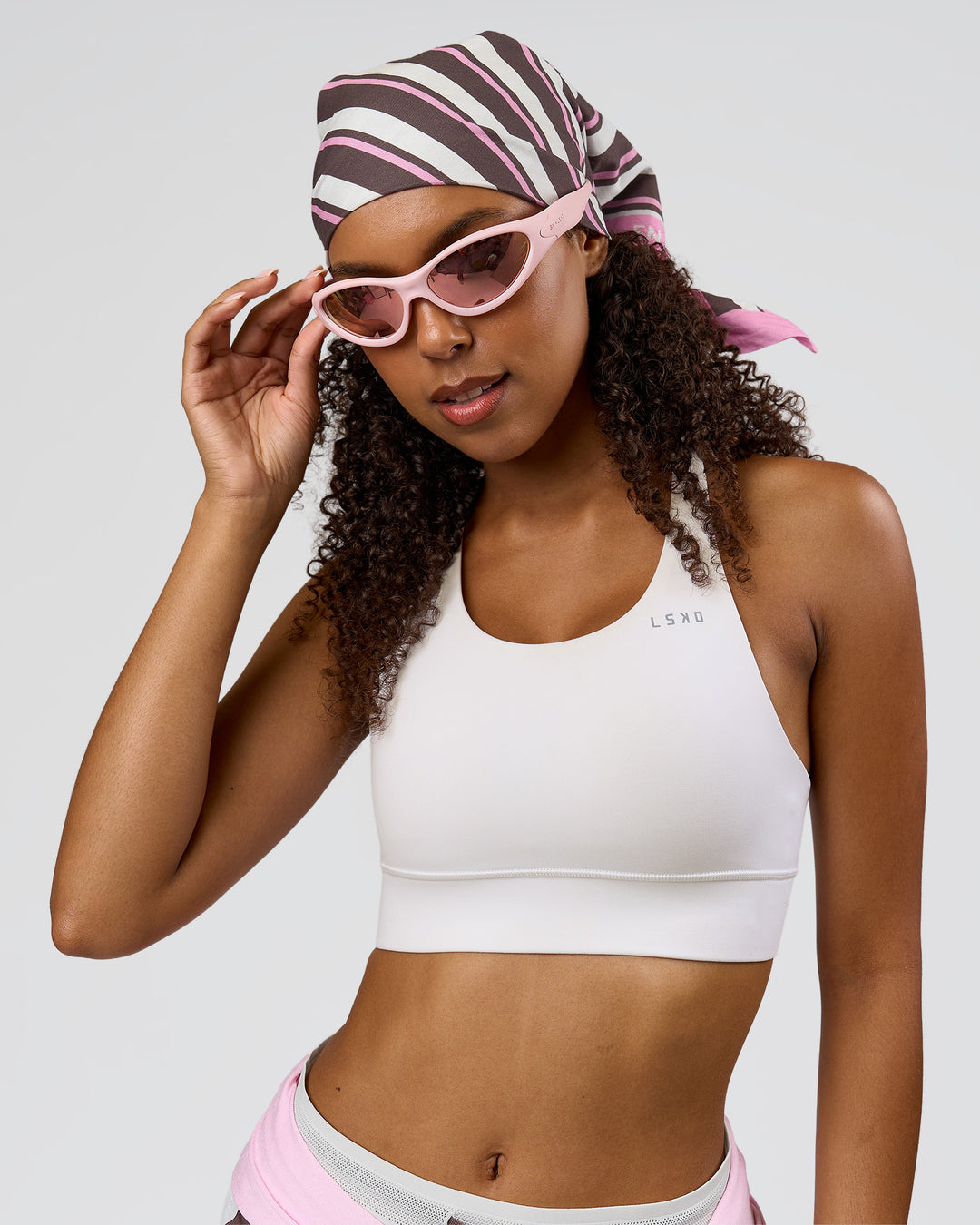 Studio image of Shadow Stripe Bandana - Shadow Stripe-Multi - view 3