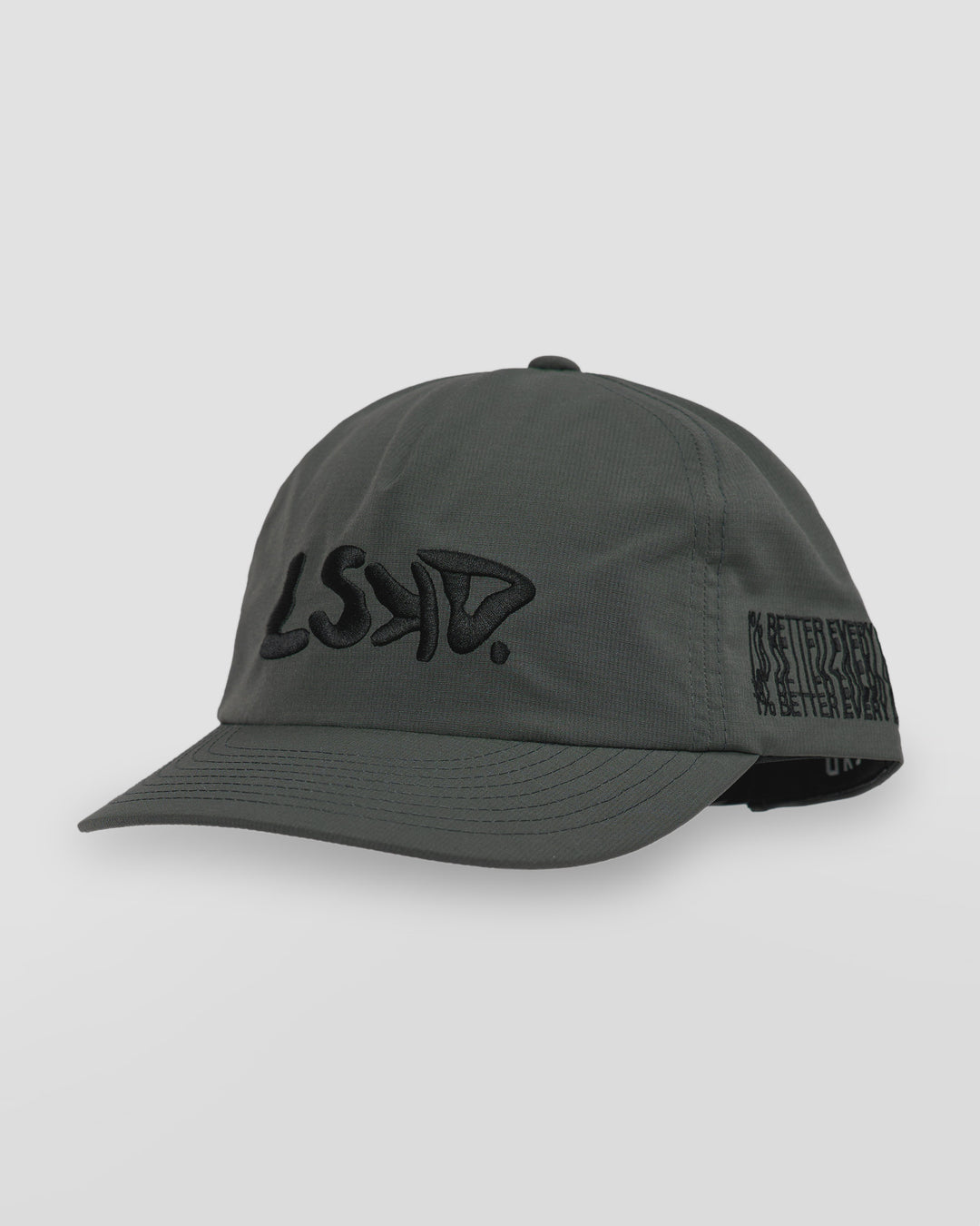Studio image of Static Grit Pinch Panel Cap - Carbon Green - view 2