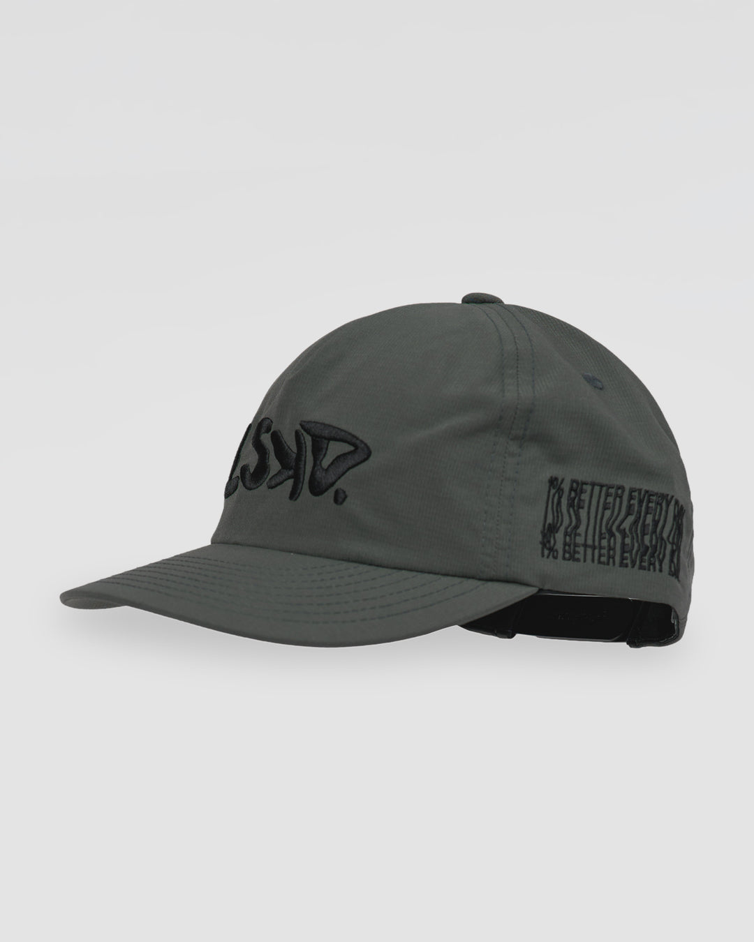 Studio image of Static Grit Pinch Panel Cap - Carbon Green - view 7