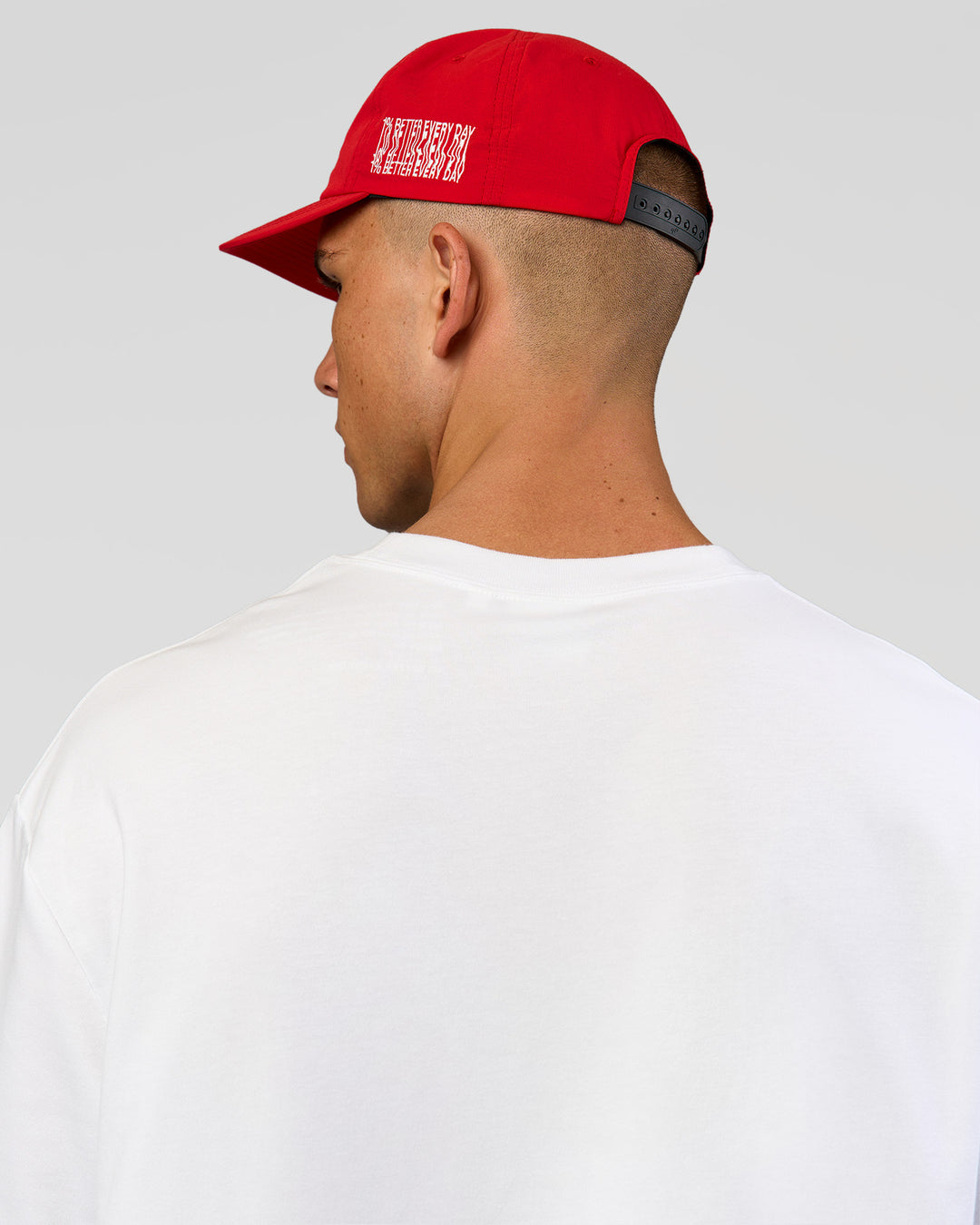 Studio image of Static Grit Pinch Panel Cap - Scarlet - view 4