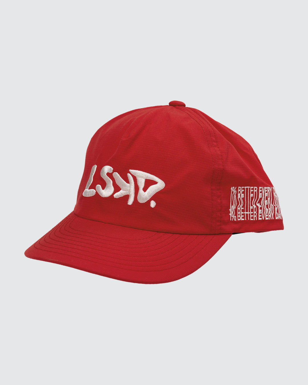 Studio image of Static Grit Pinch Panel Cap - Scarlet - view 7