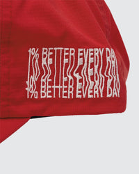Studio image of Static Grit Pinch Panel Cap - Scarlet | Thumbnail Index: 7