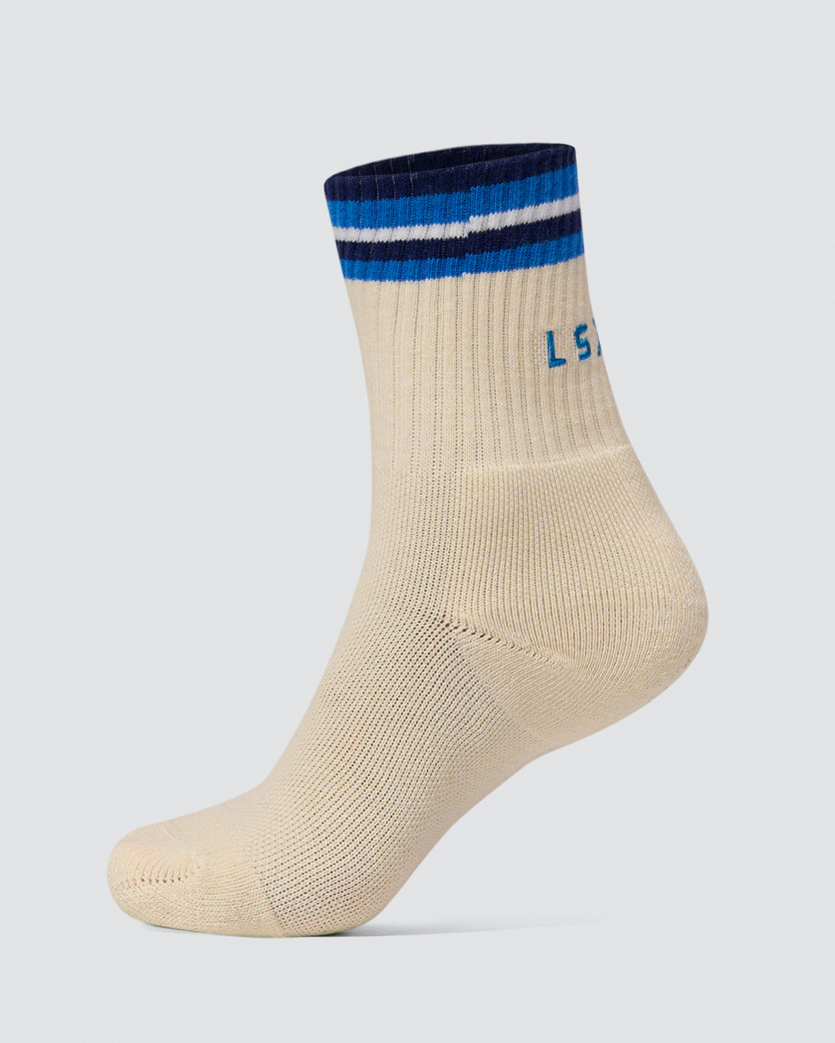 Stripe Crew Sock - Off White-Nightshadow