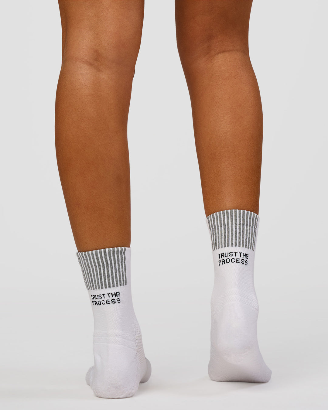 Studio image of Aero Performance Crew Socks - White-Reflective