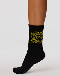 Studio image of TGHF X LSKD 3 pack Crew Sock - White | Thumbnail Index: 11