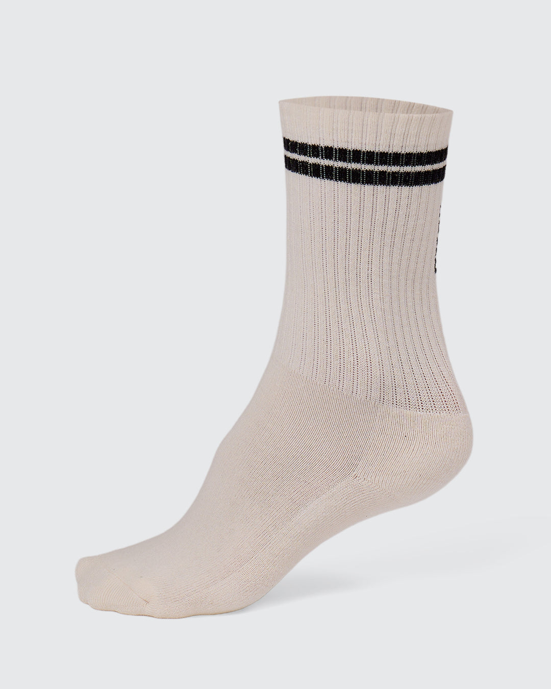 Studio image of The New Standard Crew Socks 3 Pack - Off White-White-Black - view 11