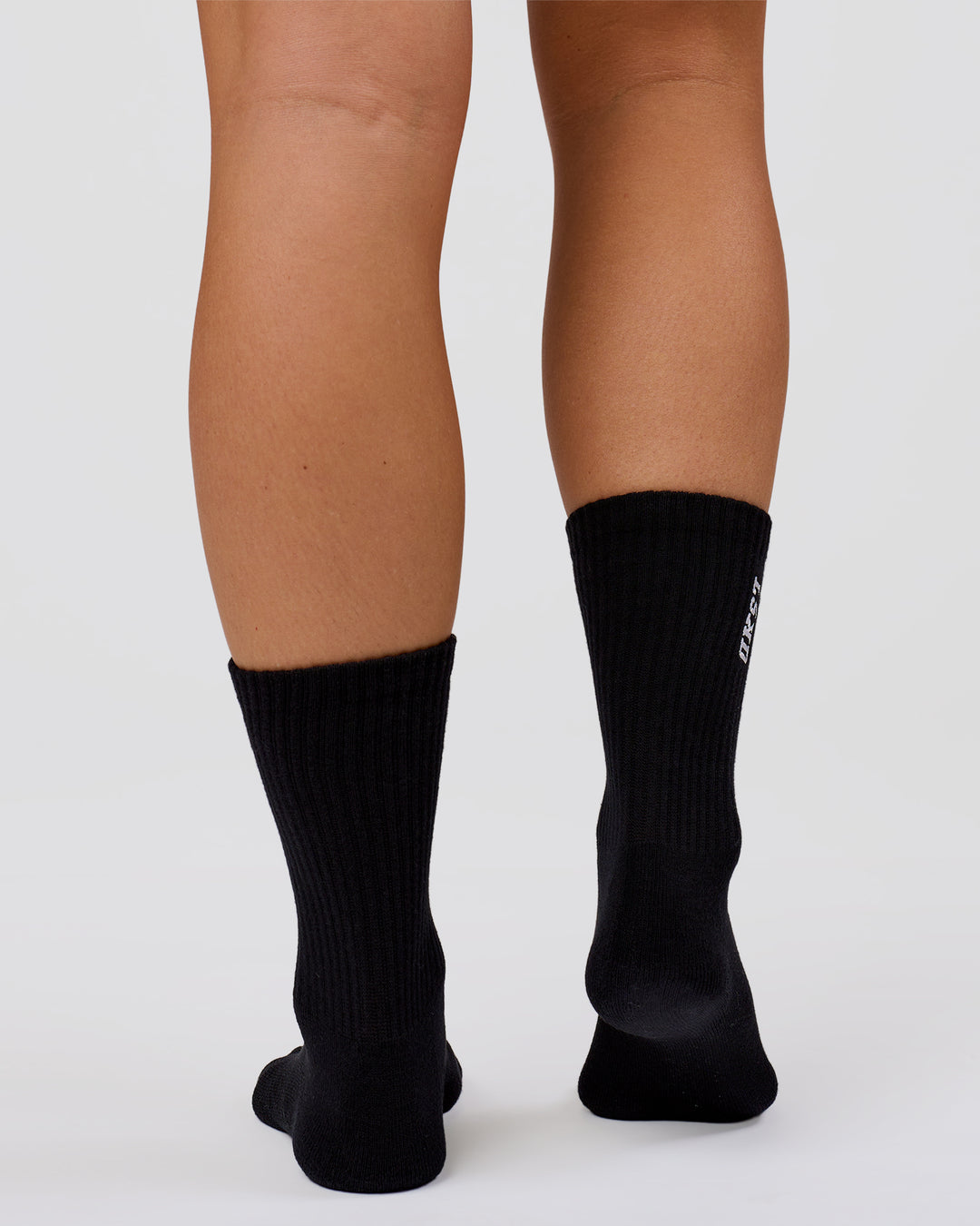 Studio image of The New Standard Crew Socks 3 Pack - Off White-White-Black - view 12