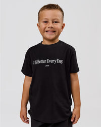 Studio image of VS6 1% Better Kids FLXCotton Tee - Black-White | Thumbnail Index: 0