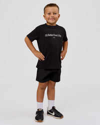 Studio image of VS6 1% Better Kids FLXCotton Tee - Black-White | Thumbnail Index: 5