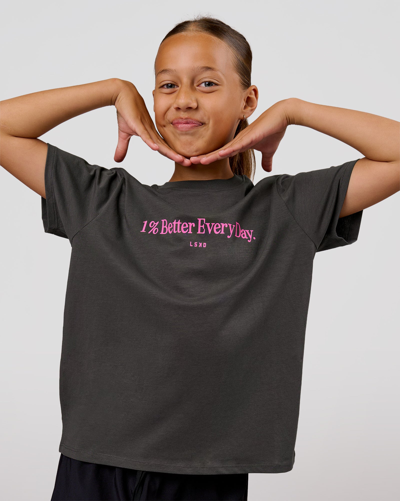 Studio image of VS6 1% Better Kids FLXCotton Tee - Dark Storm
