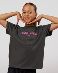 Studio image of VS6 1% Better Kids FLXCotton Tee - Dark Storm | Thumbnail Index: 0