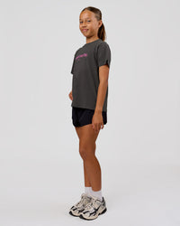Studio image of VS6 1% Better Kids FLXCotton Tee - Dark Storm | Thumbnail Index: 5