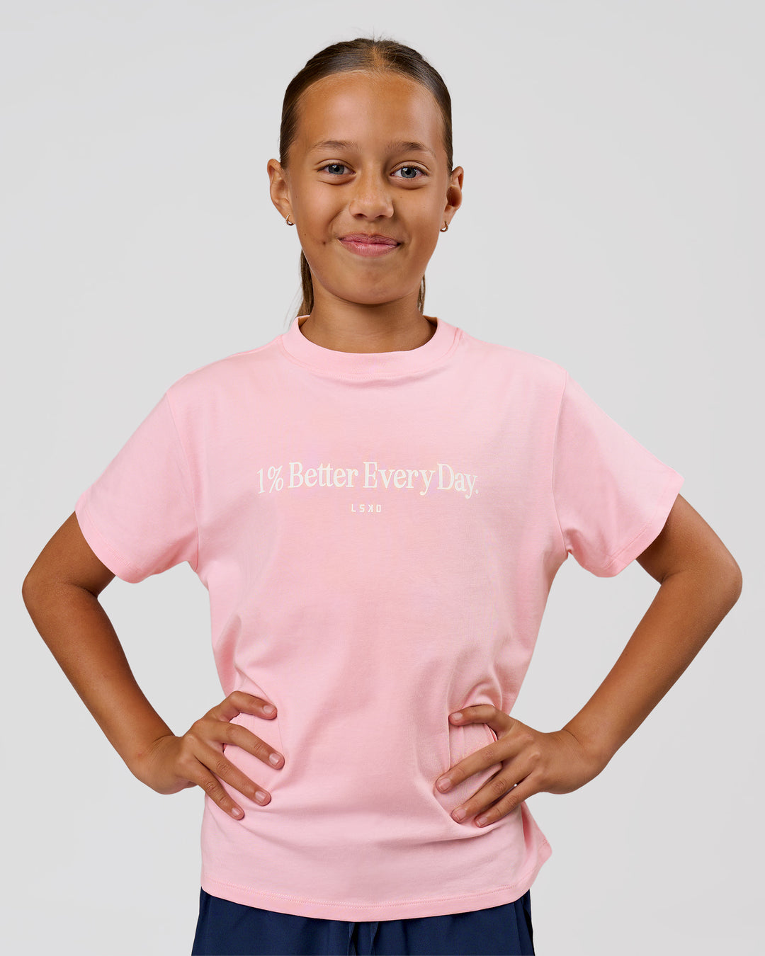 Studio image of VS6 1% Better Kids FLXCotton Tee - Marshmallow - view 1
