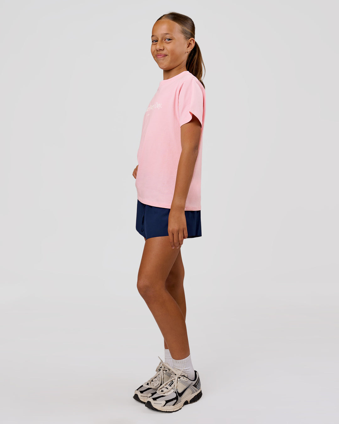 Studio image of VS6 1% Better Kids FLXCotton Tee - Marshmallow - view 6