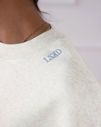 Woman wearing Strong is Beautiful Oversized Sweater - Silver Marl | Model:Charlotte | Size:M | Thumbnail Index: 18
