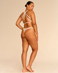Woman wearing Zero Thong 2pk - Frappe | Model:Yaz | Size:M | Thumbnail Index: 4
