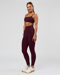 Woman wearing O.G. Fusion Ultra High-Rise Full Length Legging Pockets - Cherry Lacquer | Model:Amity | Size:S | Thumbnail Index: 7