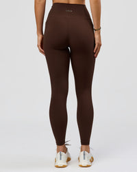 Woman wearing O.G. Fusion Ultra High-Rise Full Length Legging Pockets - Hot Chocolate | Model:Amity | Size:S | Thumbnail Index: 4
