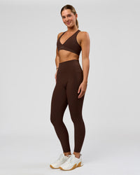 Woman wearing O.G. Fusion Ultra High-Rise Full Length Legging Pockets - Hot Chocolate | Model:Amity | Size:S | Thumbnail Index: 7