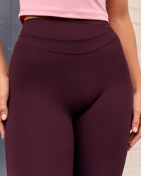 Woman wearing Solstice High-Rise Full Length Legging - Cherry Lacquer | Model:Amity | Size:S | Thumbnail Index: 8